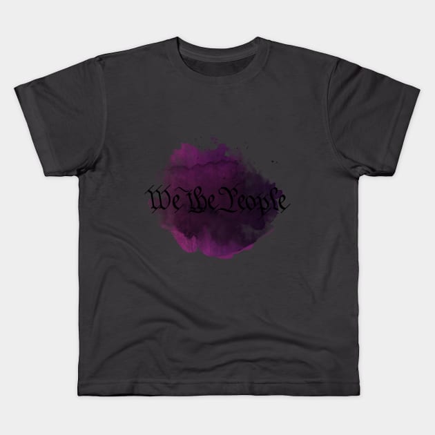 We The People Purple Kids T-Shirt by Digital.arrior.designs